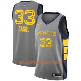 Maillot NBA Memphis Grizzlies Marc Gasol 33 2018-19 Nike City Edition Gris Swingman - Homme